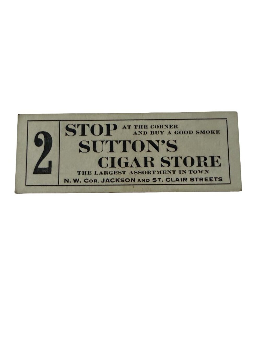 Antique New Empire Theatre Door Check Toledo Ohio Sutton Cigar Store Union Ticke